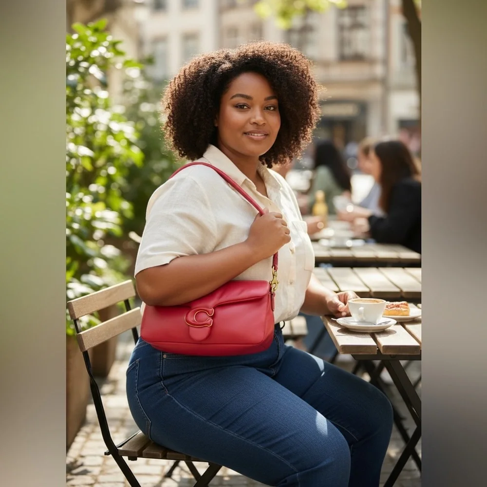 COACH Pillow Tabby 26 Leather Shoulder Bag in Red Apple NWT - Picture 6 of 13